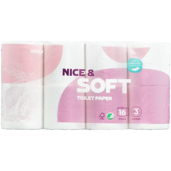Wc-paber Coop Nice&Soft 3-kihiline 16tk