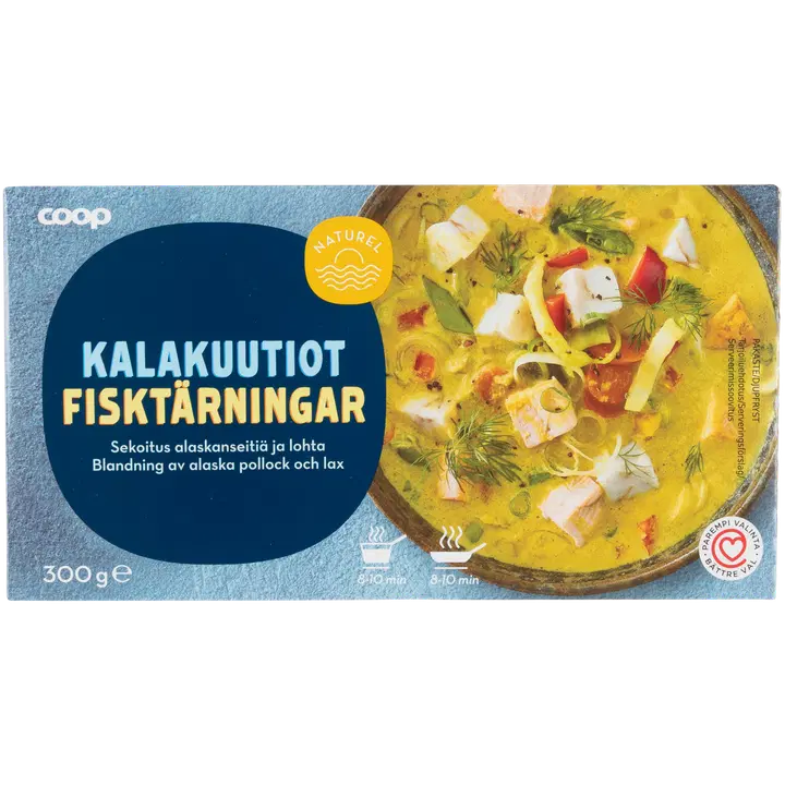 Coop külmutatud Mintai ja Atlandi lõhe kalakuubikud 300 g