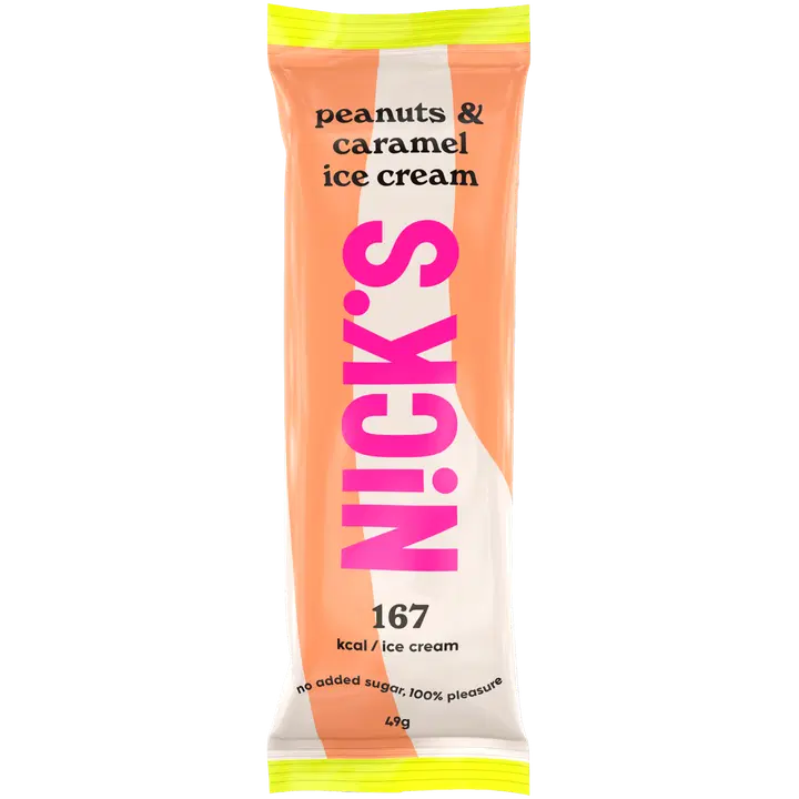 Nick’s Maapähkli-Karamellijäätis 49 g/70 ml