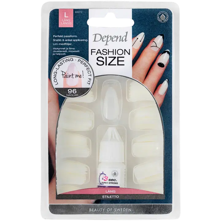 Depend kunstküüned Fashion Size L 96tk