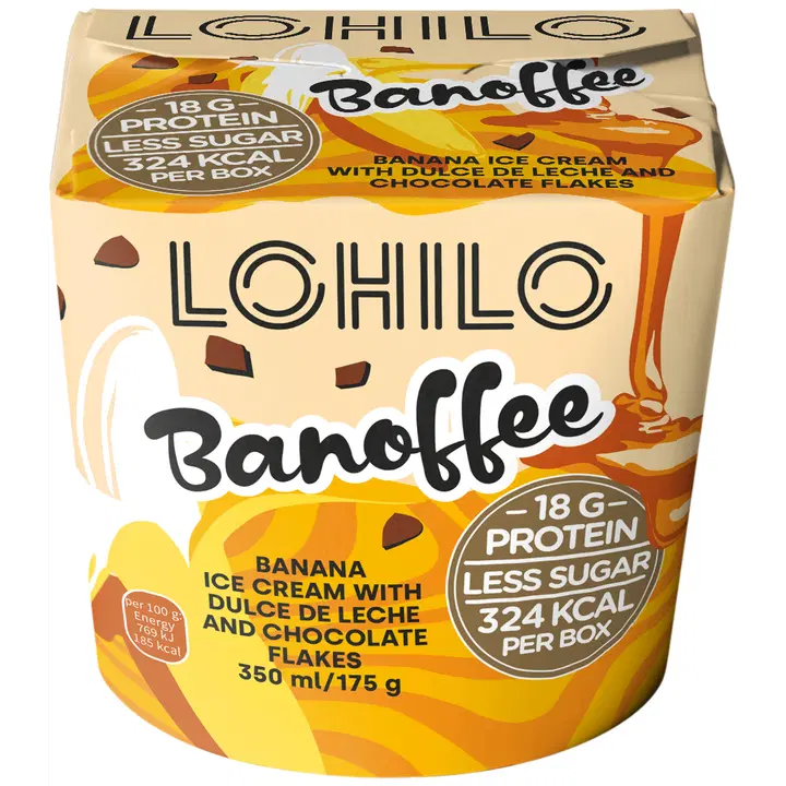 Lohilo Banoffee proteiinijäätis 350 ml
