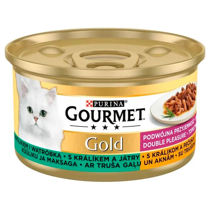 Gourmet Gold kiisueine Double küülik-maks 85g