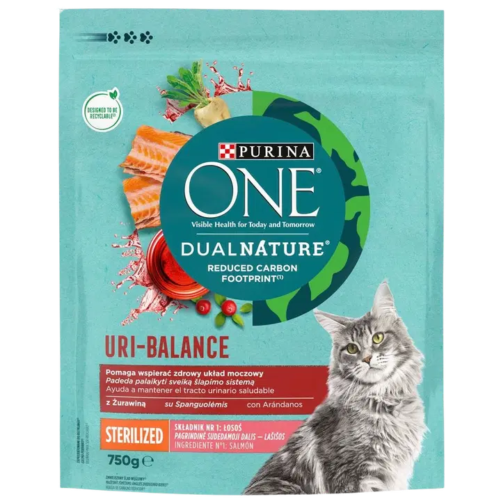 Purina One kuiv kassitoit Dual Nature Ster lõhe-jõh 750g
