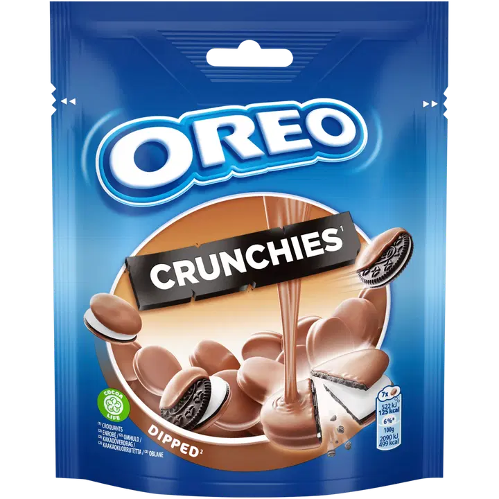 Oreo täidisega küpsised šokolaadimaitselise glasuuriga 110 g