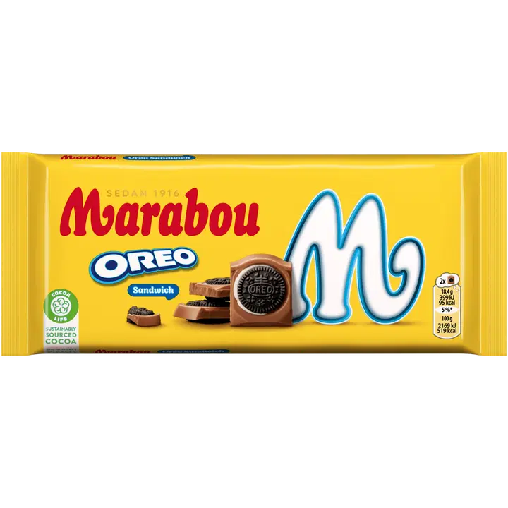 Marabou Oreo Sandwich piimašokolaad 92g