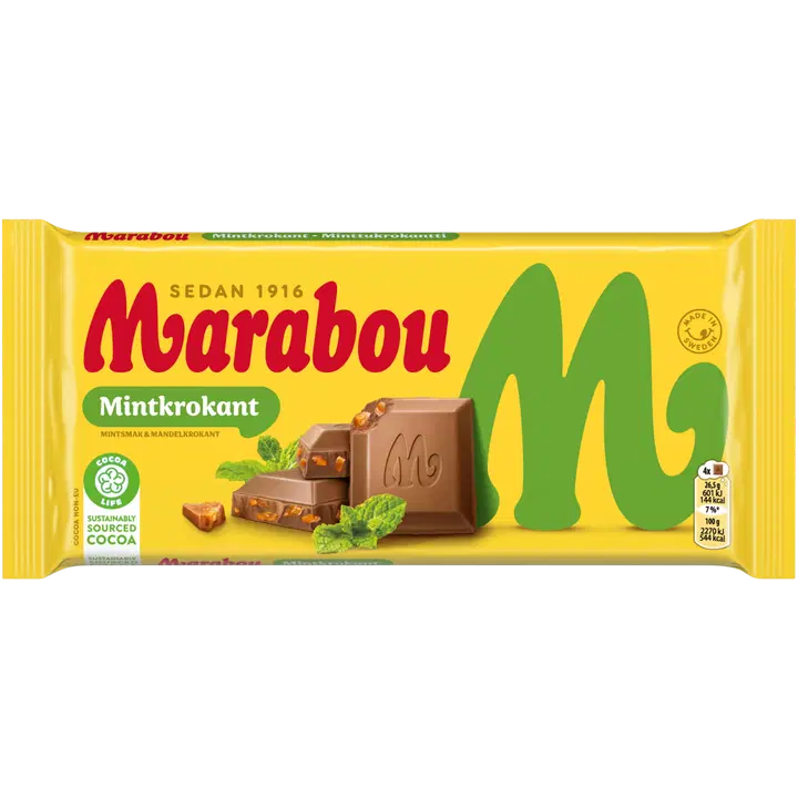 .Marabou Mint Krokant Piimašokolaad 200g