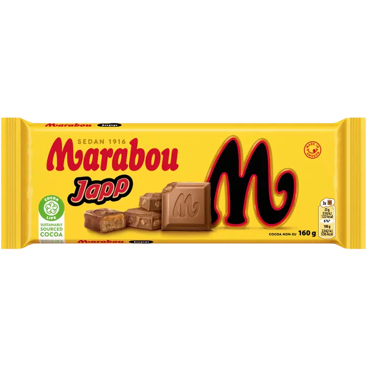 Marabou Japp šokolaaditahvel, 160 g