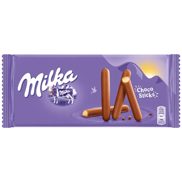 Milka Lilastick piimašokolaadi küpsised 122 g