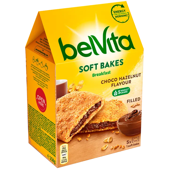 Belvita pehme küpsis šokolaadikreemiga 250g