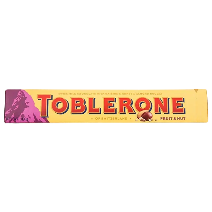 Toblerone piimašokolaad puuvilja ja pähklitega 100g