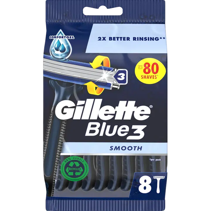 Gillette Blue3 Smooth ühekordsed raseerijad 8tk