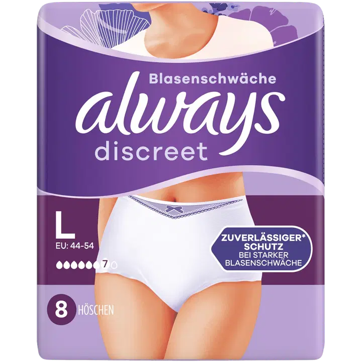 Always Discreet Inkontinents Plus Large 8tk