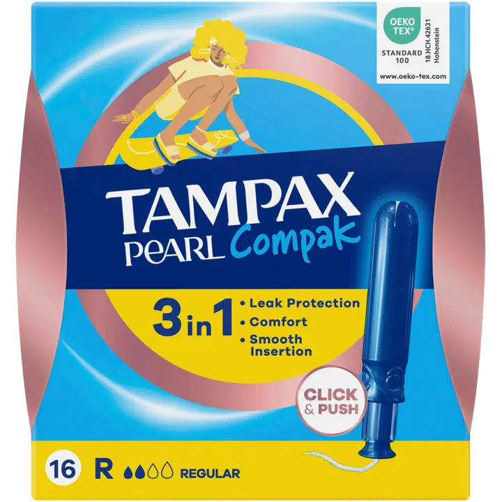 Tampoonid Tampax Compak Pearl Regular 3in1 16tk