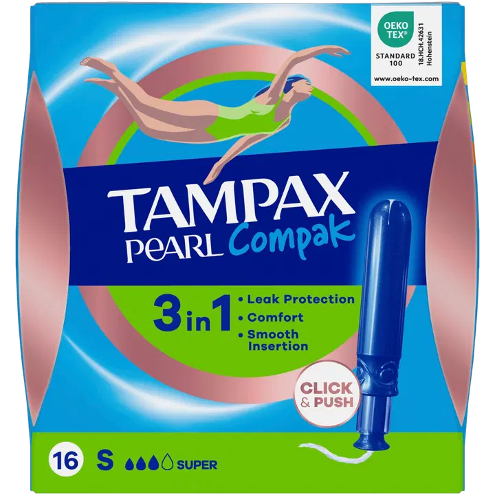 Tampoonid Compak Pearl Super 3in1 16tk
