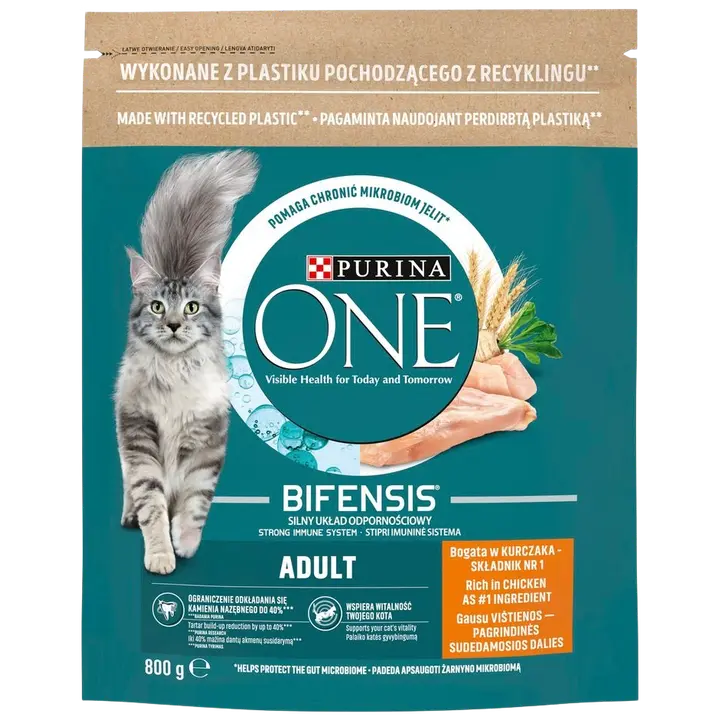 Purina One kuiv kassitoit Adult kana 800g
