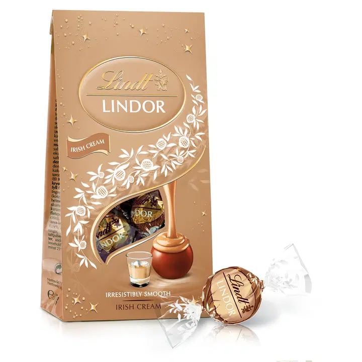 Lindt Lindor piimašokolaadikommid Irish Cream täidisega 137g