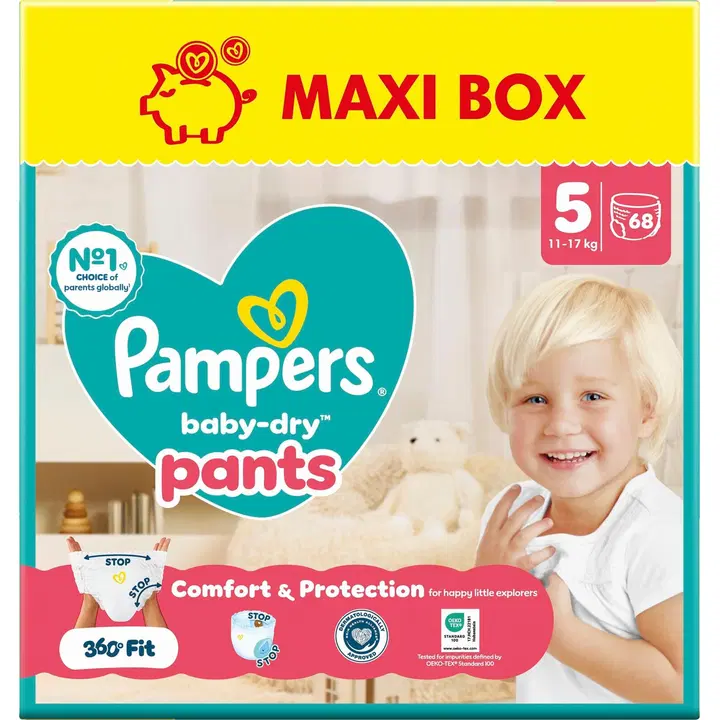 Pampers Baby Dry püksmähkmed S5, 11-17 kg, 68 tk