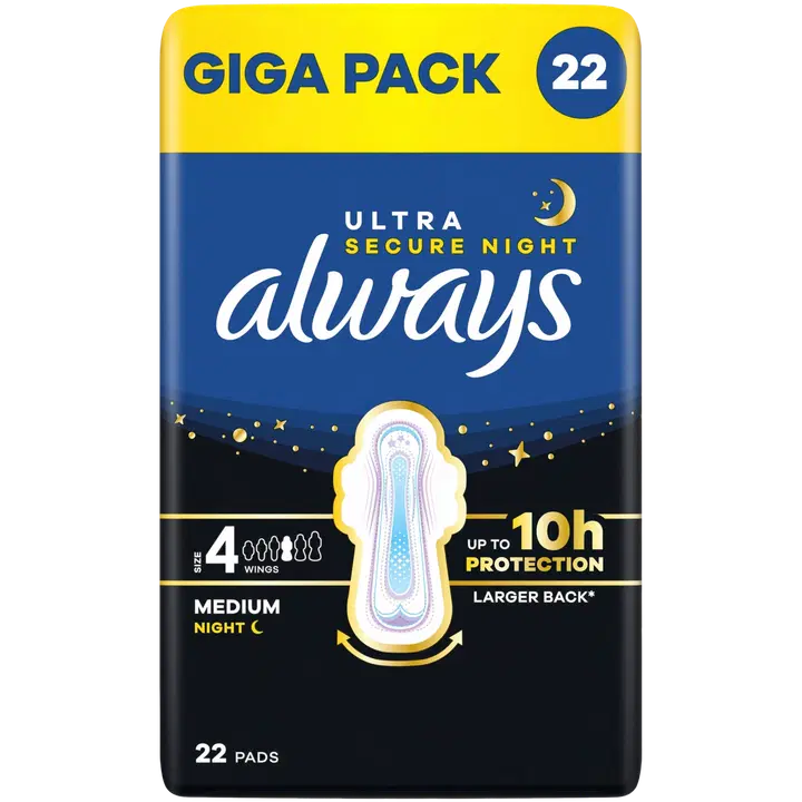 Always Ultra Night hügieeniside 22tk