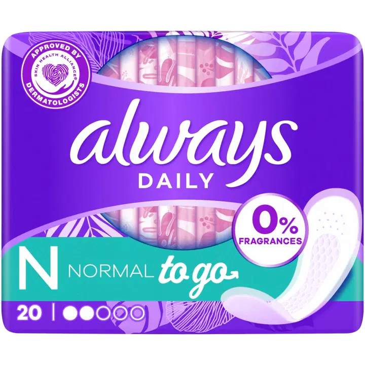 Always Dailies hügieeniside To Go Normal 20tk