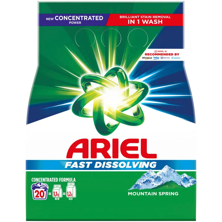 Pesupulber Ariel Mountain Spring 20Pk/1,1Kg