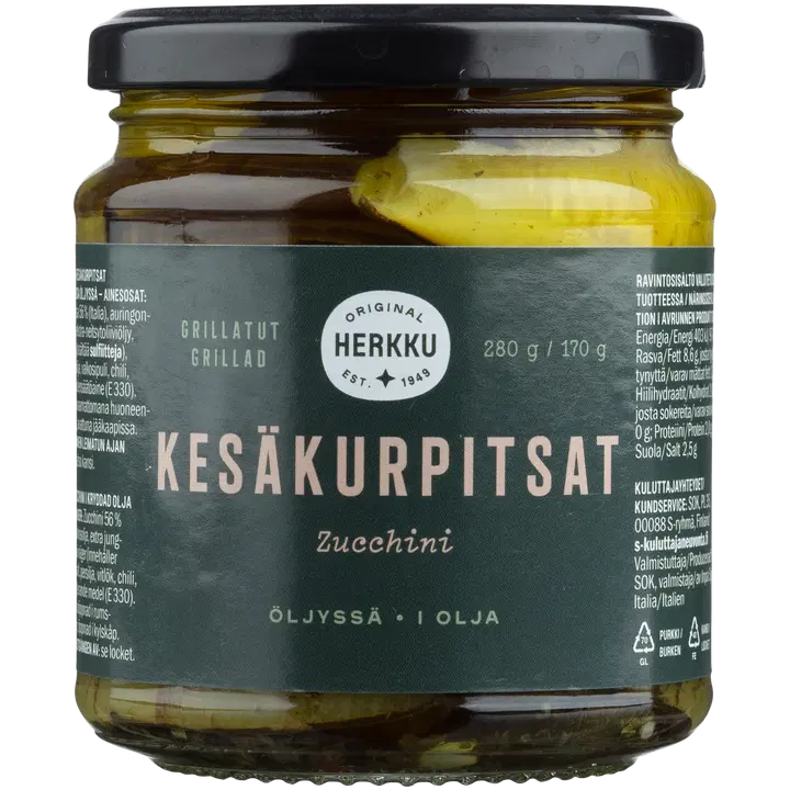 Herkku grillitud suvikõrvits 280/170g