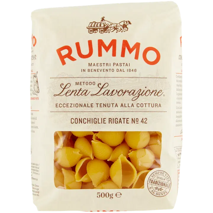 Rummo Conchiglie Rigate Pasta # 42, 500 g