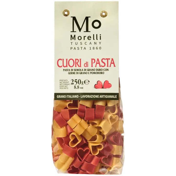 Morelli tomati ja nisuidu pasta, südamed 250g