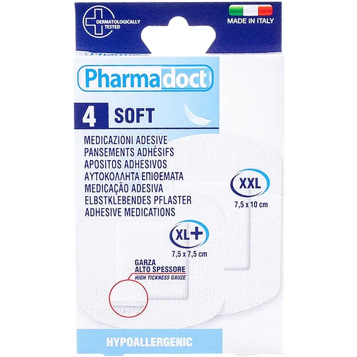 Haavapadi Pharmadoct Soft Hypoallergenic tundlikule nahale 4tk