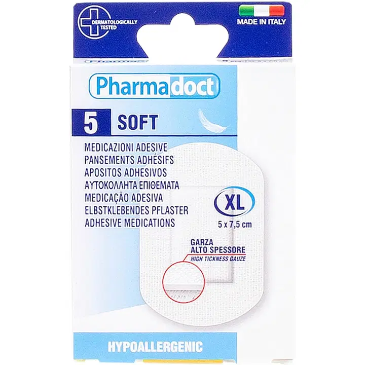 Haavapadi Pharmadoct Soft Hypoallergenic 5tk