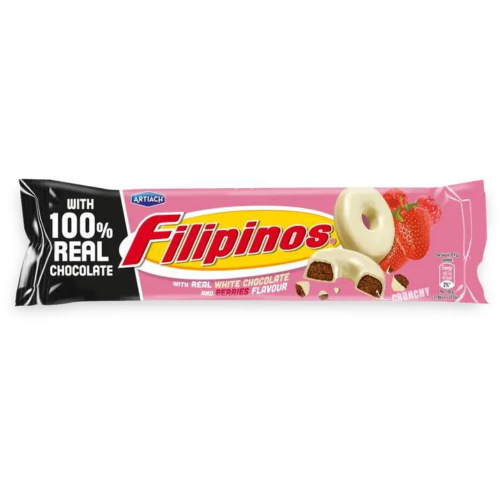 Filipinos  valge šokolaadi biskviit marja maitsega 118g