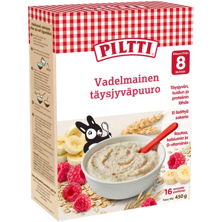 .Piltti vaarika-täistera pudrupulber 8k 450g