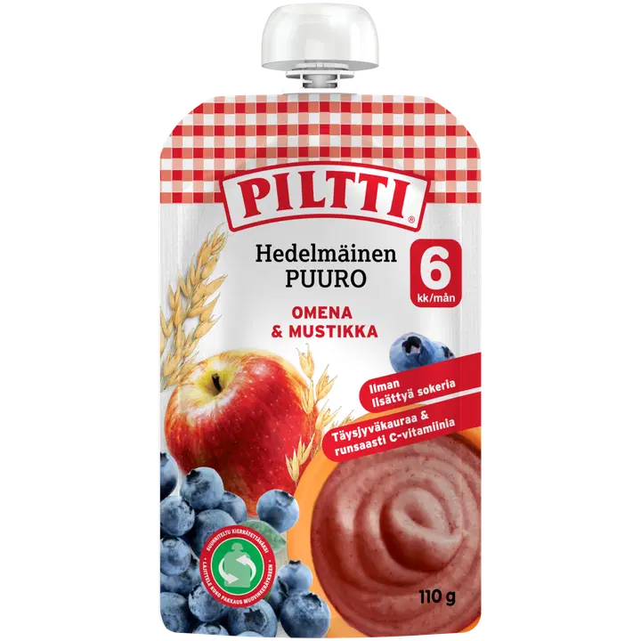 Piltti puder õuna-mustika 6k 110g