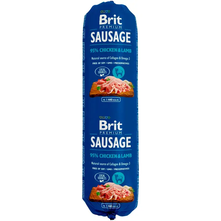 Brit Premium koeravorst kana- ja lambalihaga 800g