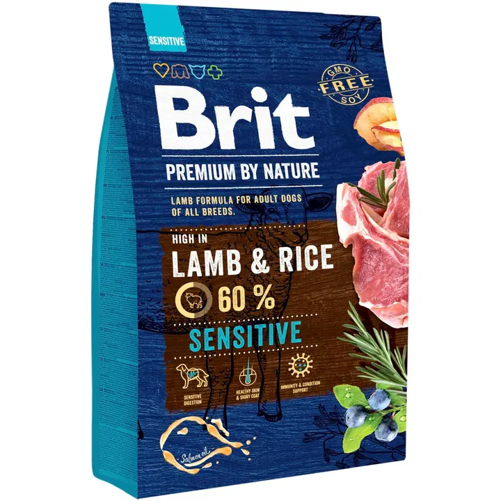 Brit Premium sensitive koeratoit lambalihaga 3kg