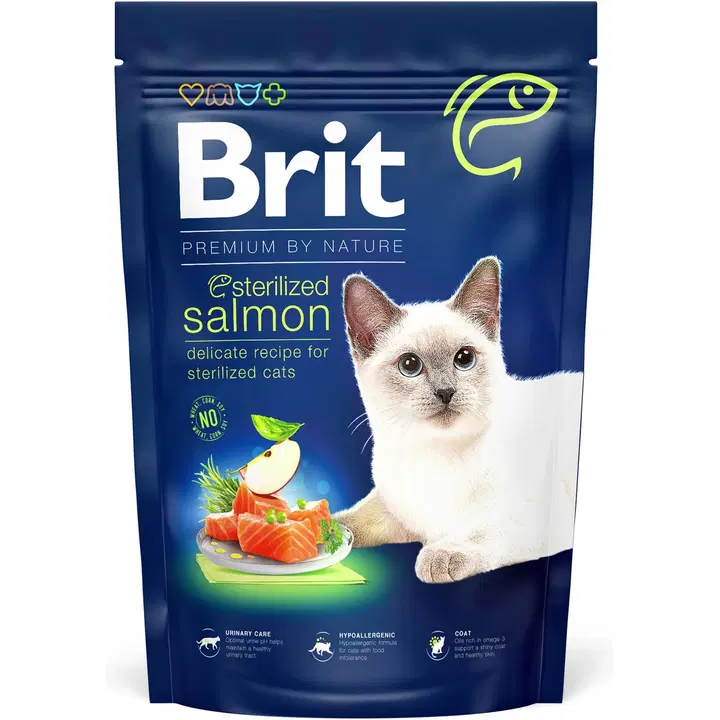 Brit Premium kuivtoit steriliseeritud kassidele lõhega 300g