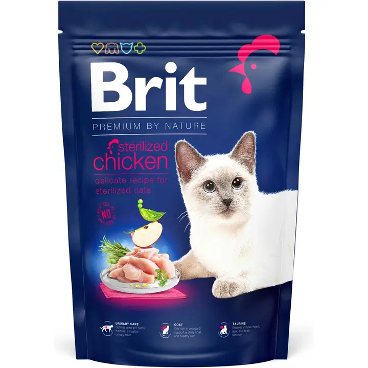 Brit Premium kuivtoit steriliseeritud kassidele kanalihaga 1,5kg