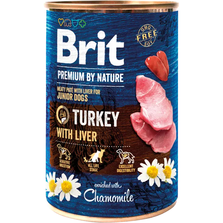 Brit kalkuni ja maksaga konserv kutsikatele 400g
