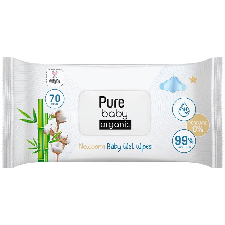 Pure Baby Niisked salvrätikud beebile 70 tk