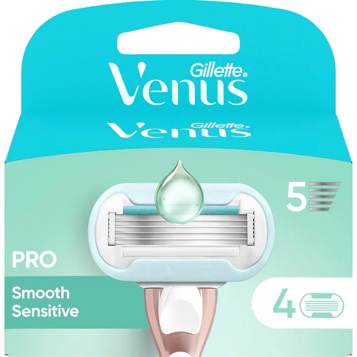 Varutera Venus Gillette Pro5 Smooth Sensitive 5-teraline 4tk