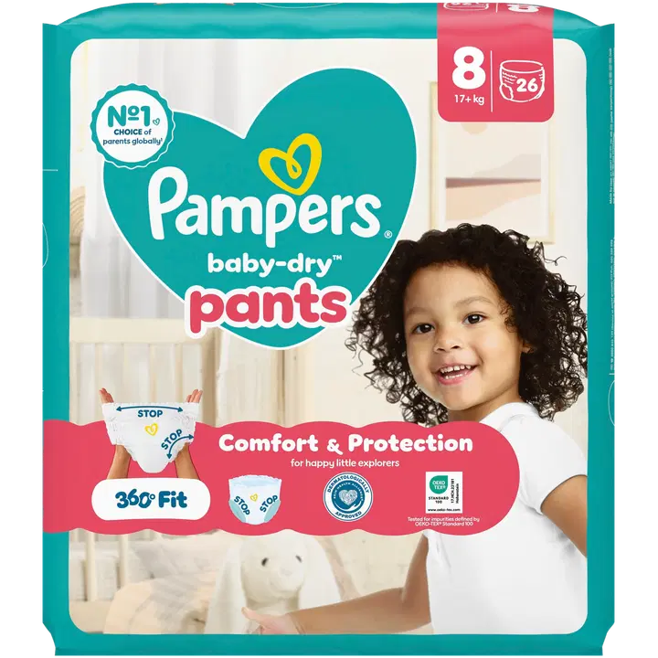Pampers Baby Dry püksmähkmed S8, 19+kg, 26 tk