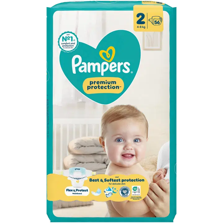 PAMPERS NEW BABY teipmähkmed 2 4-8KG 56tk
