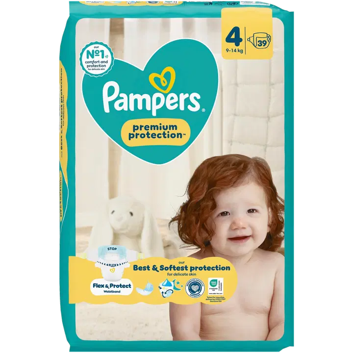 PAMPERS PREMIUM teipmähkmed 4 9-14KG39tk