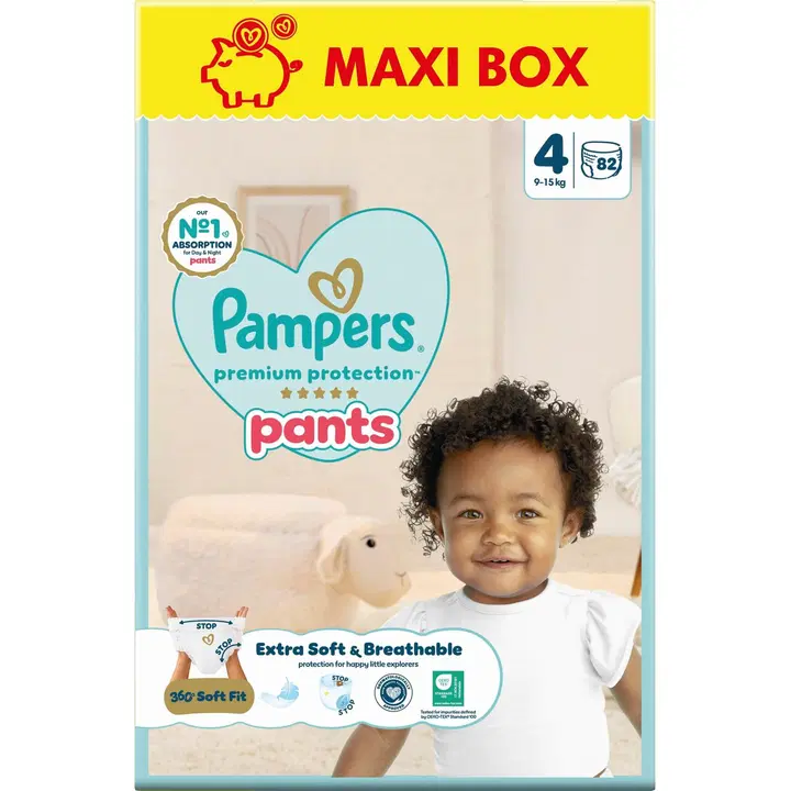 Pampers püksmähkmed S4, 9-15 kg, 82 tk