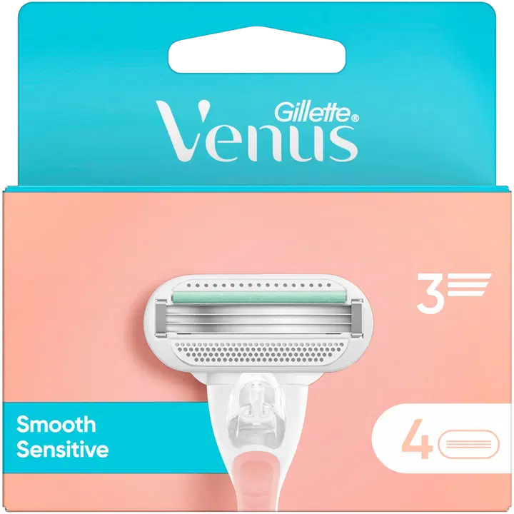 Varutera Gillette Venus 3 Smooth sensitive 3-teraline 4tk