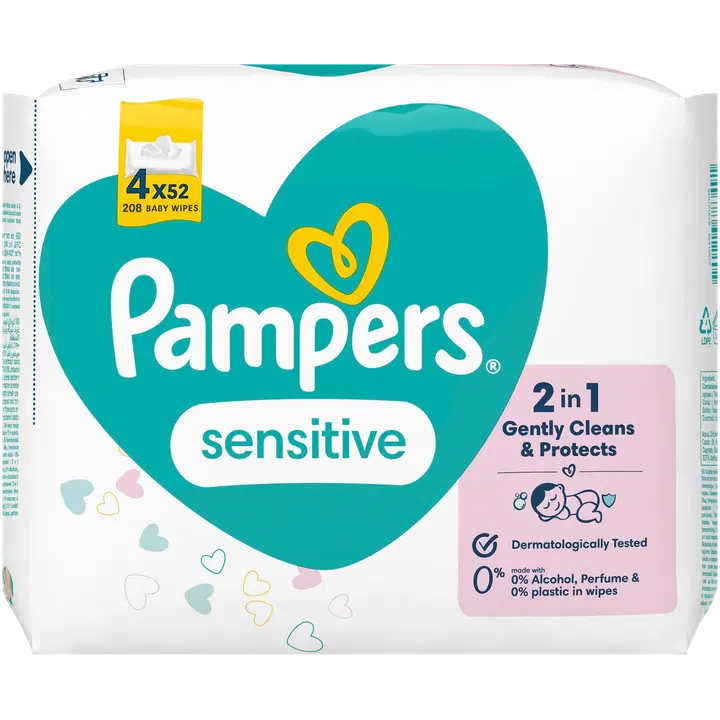 Pampers Sensitive niisked salvrätikud 208 tk