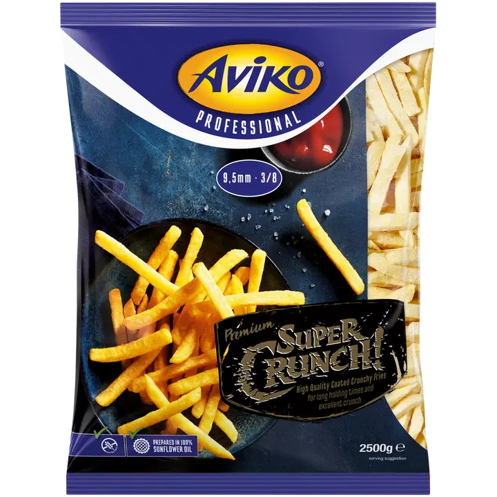 Aviko Super Crunch pinnoitettu Ranskanperuna 9,5mm 2500g
