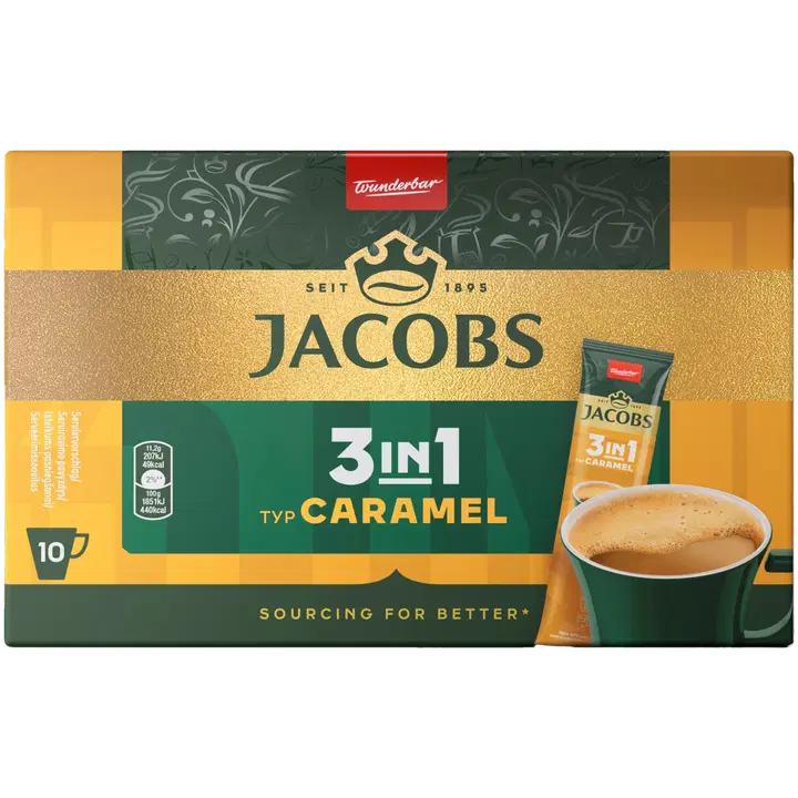 Jacobs Inst 3in1 caramel 10 x 16,9 g