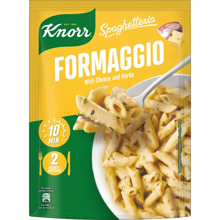 Knorr Spaghetteria Formaggio pastaroog juustuga, 157 g