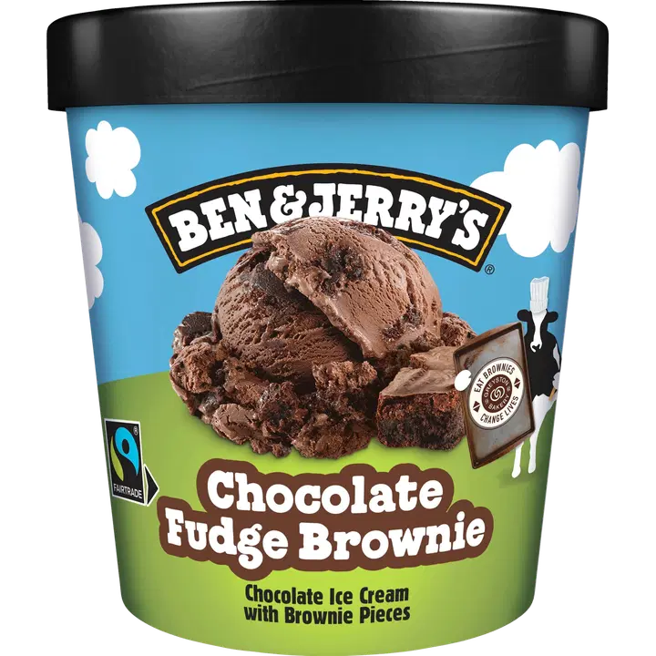 Ben ja Jerry's Šokolaadijäätis Brownie Tükkidega 465 ml/408 g