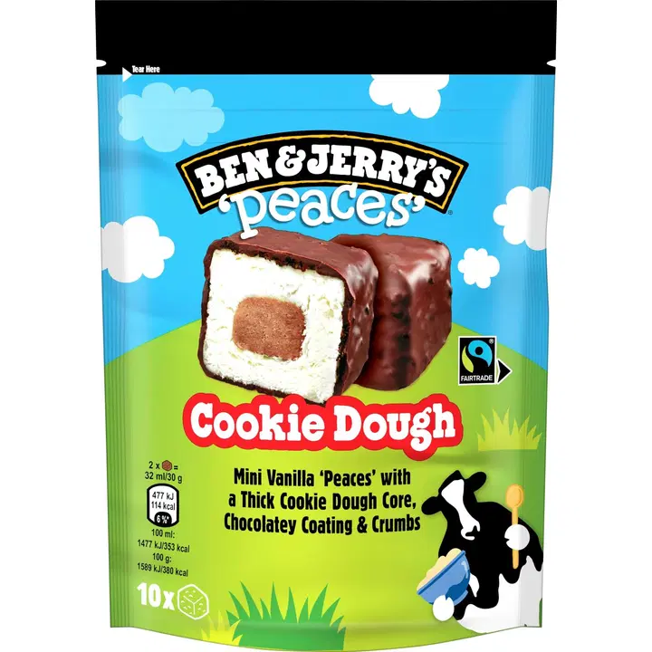 Ben ja Jerry's Küpsisetükkidega jäätiste multipakk 10tk 160 ml/150 g